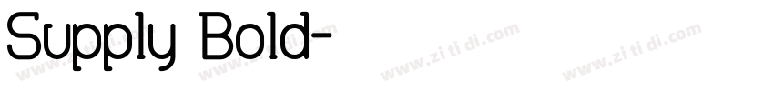 Supply Bold字体转换